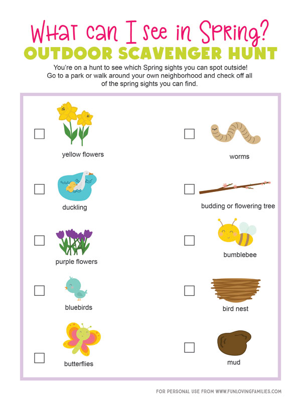 80 Free Nature Scavenger Hunt Printable 26