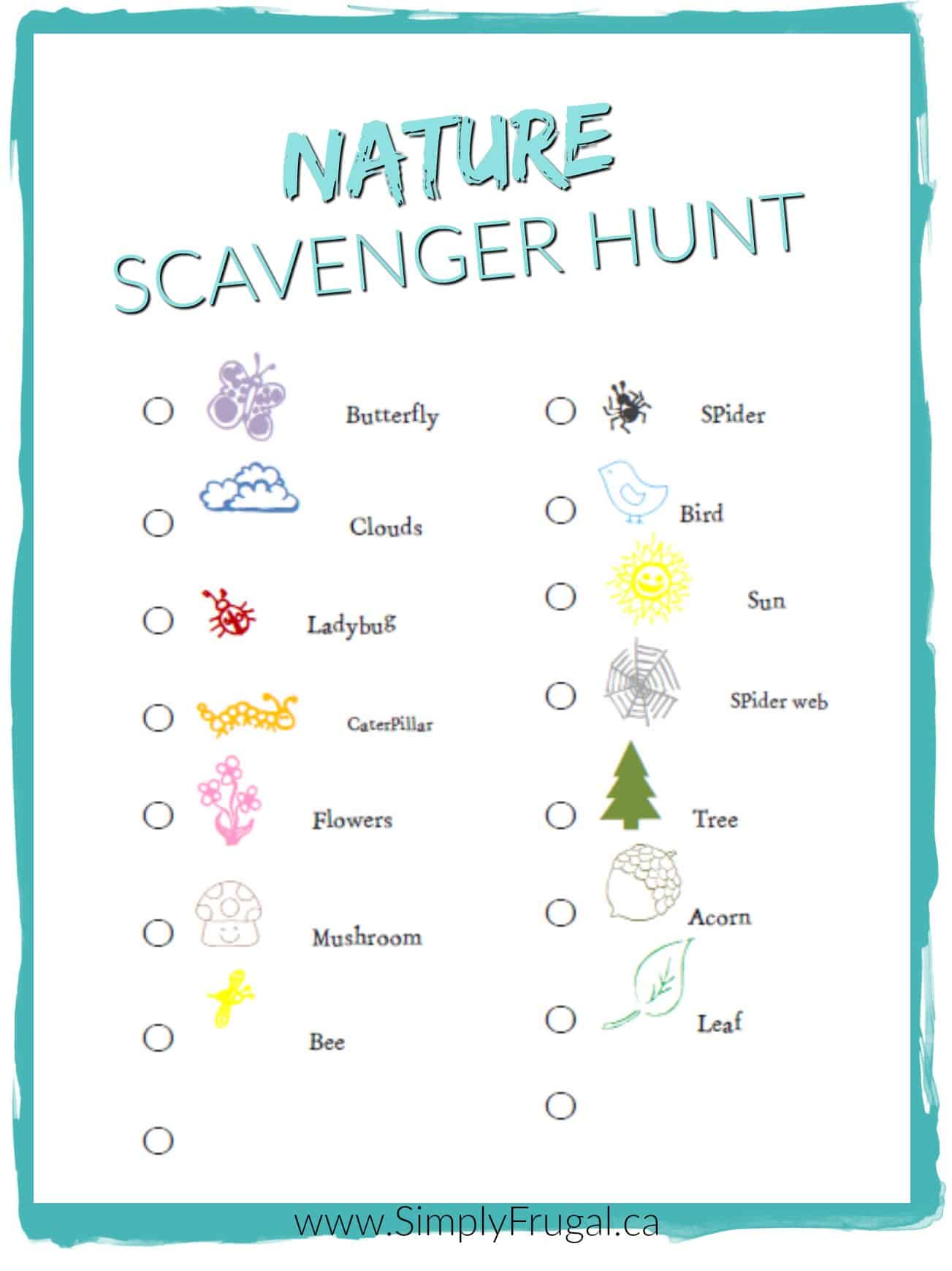 80 Free Nature Scavenger Hunt Printable 42