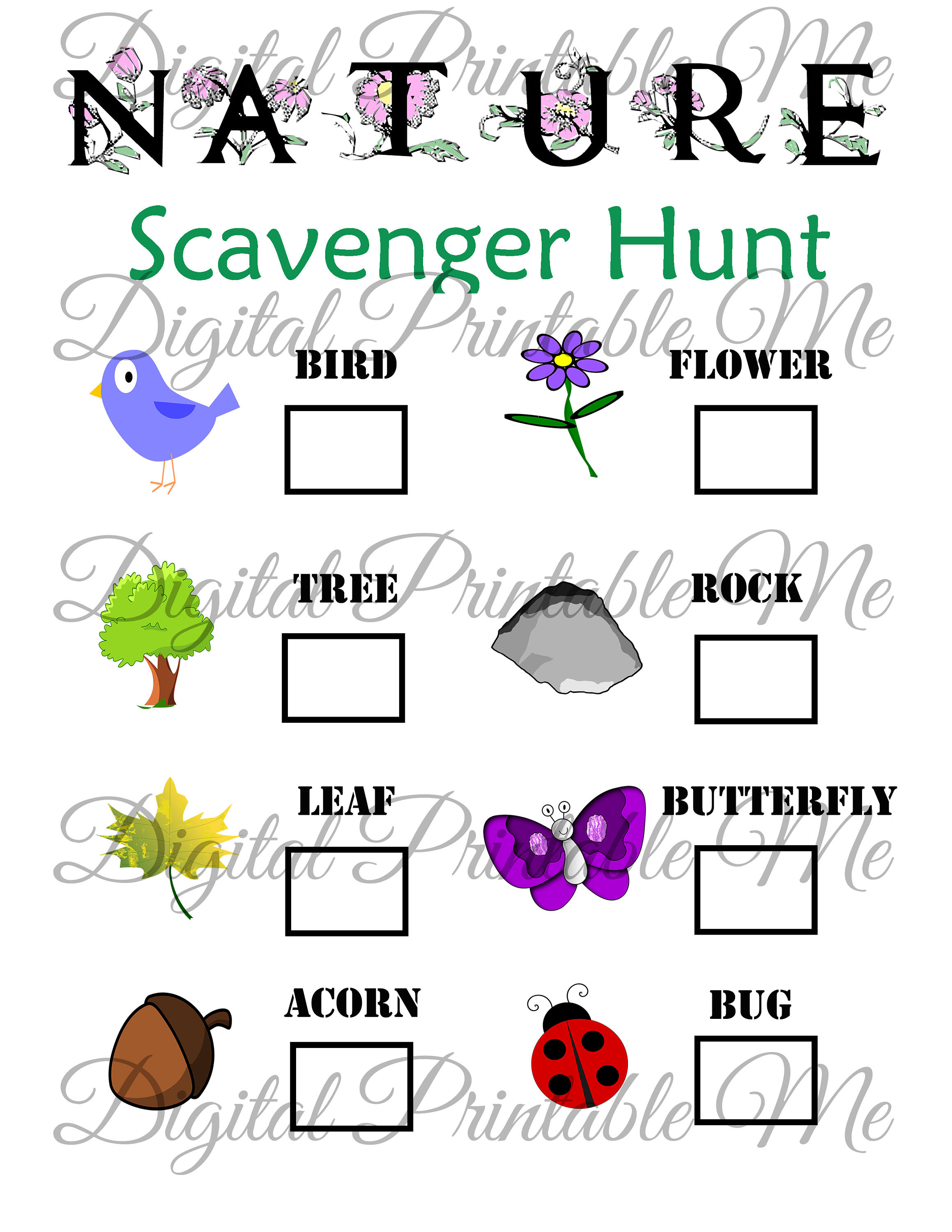 80 Free Nature Scavenger Hunt Printable 49