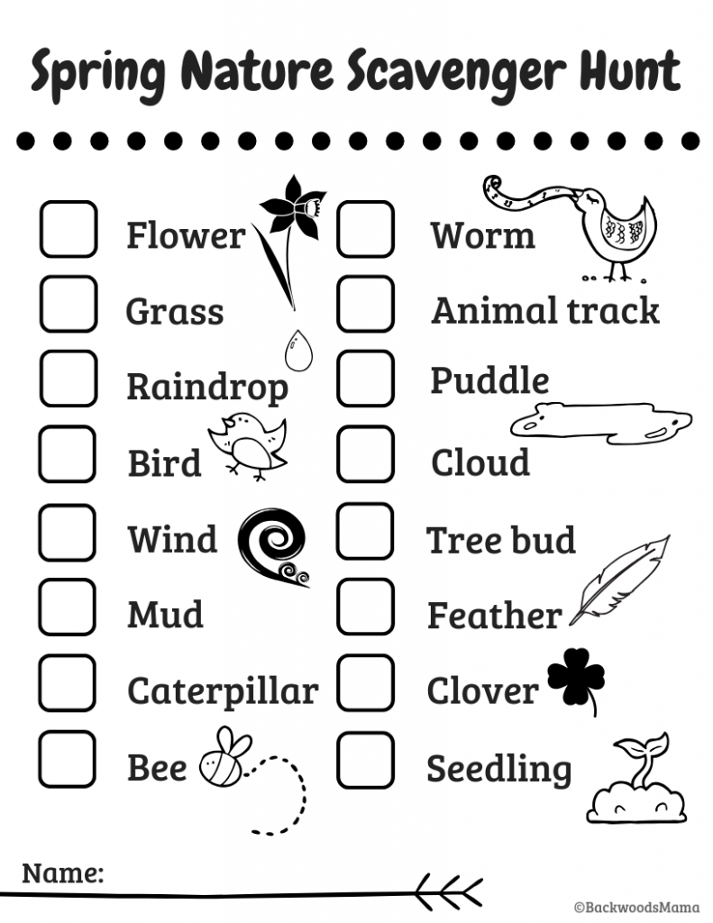 80 Free Nature Scavenger Hunt Printable 50