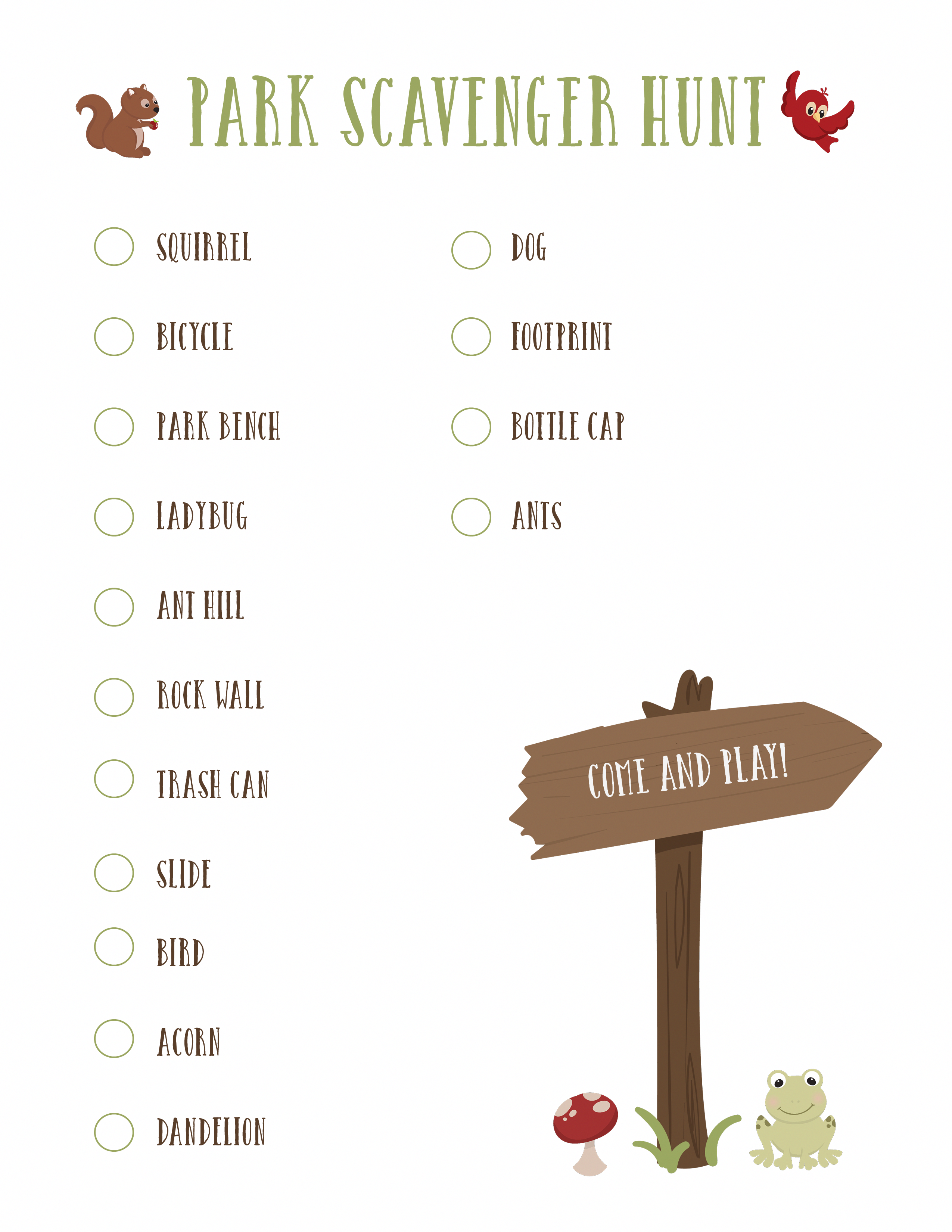 80 Free Nature Scavenger Hunt Printable 55