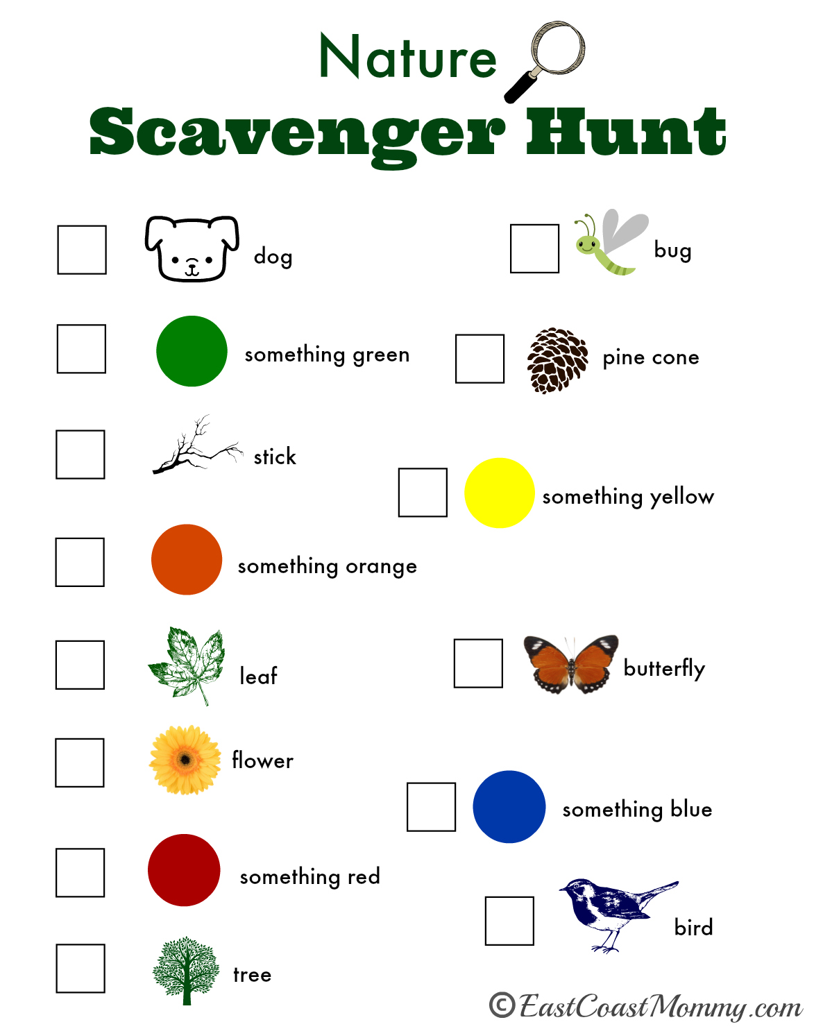 80 Free Nature Scavenger Hunt Printable 61