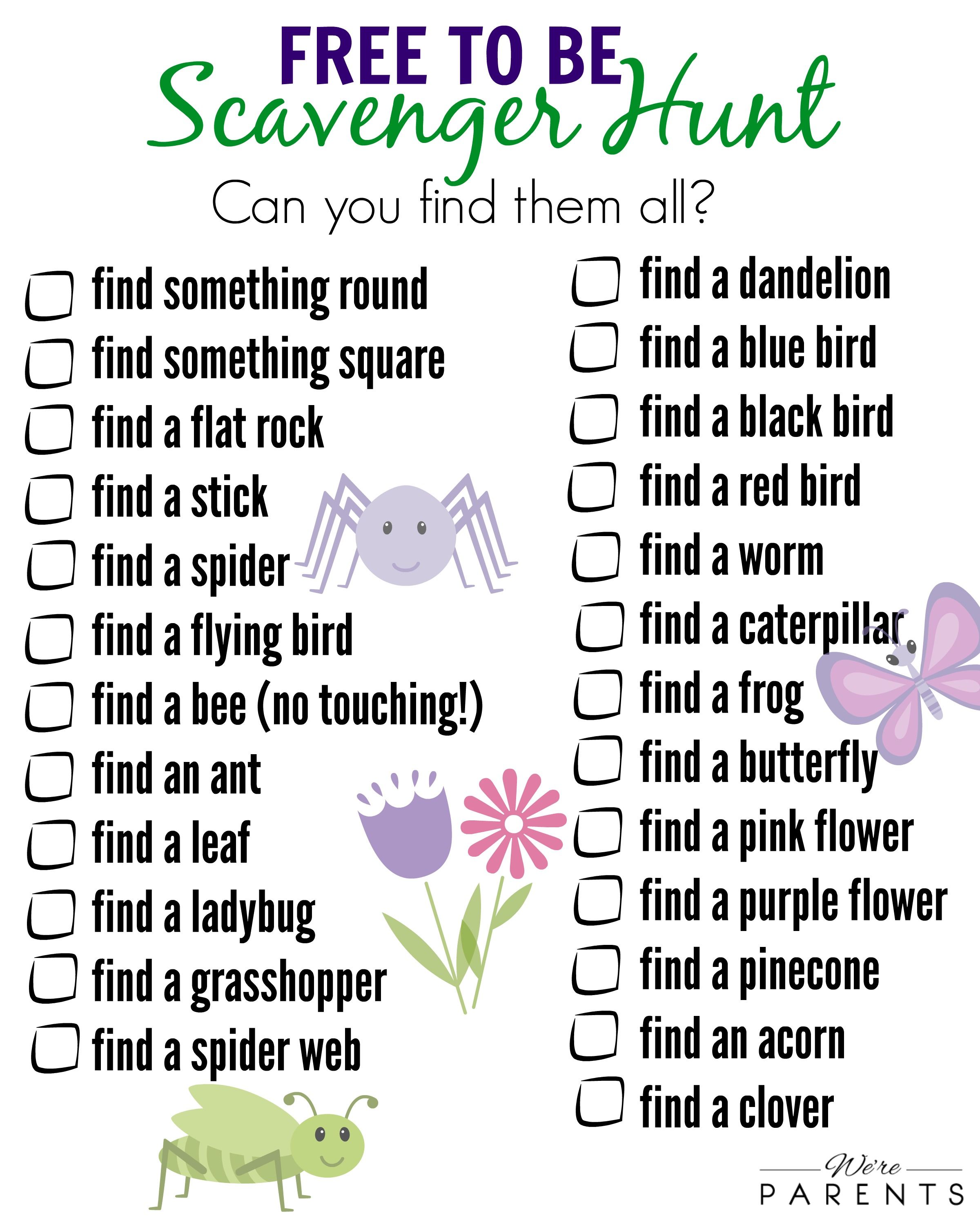 80 Free Nature Scavenger Hunt Printable 65