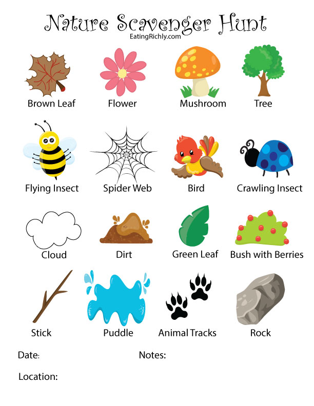 80 Free Nature Scavenger Hunt Printable 79