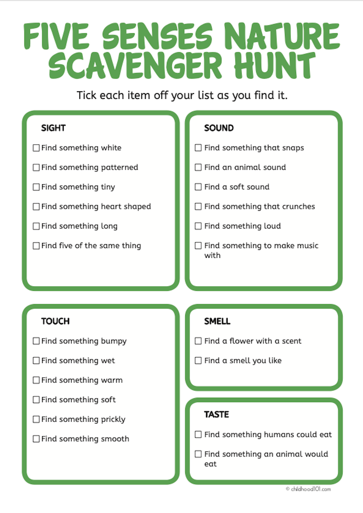 80 Free Nature Scavenger Hunt Printable 84