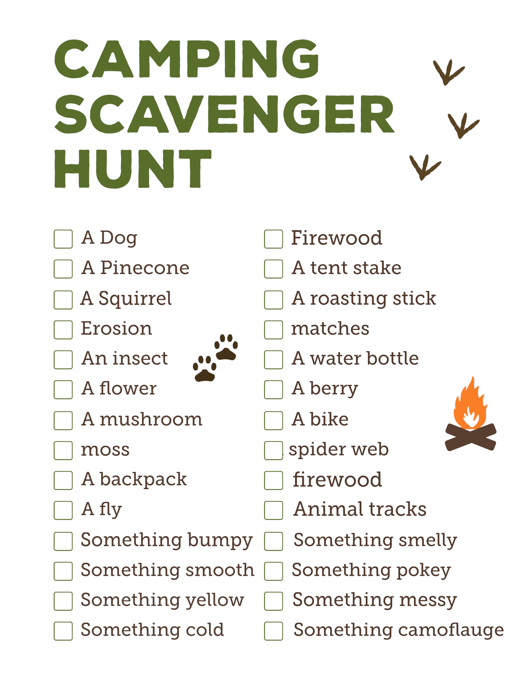 80 Free Nature Scavenger Hunt Printable 87