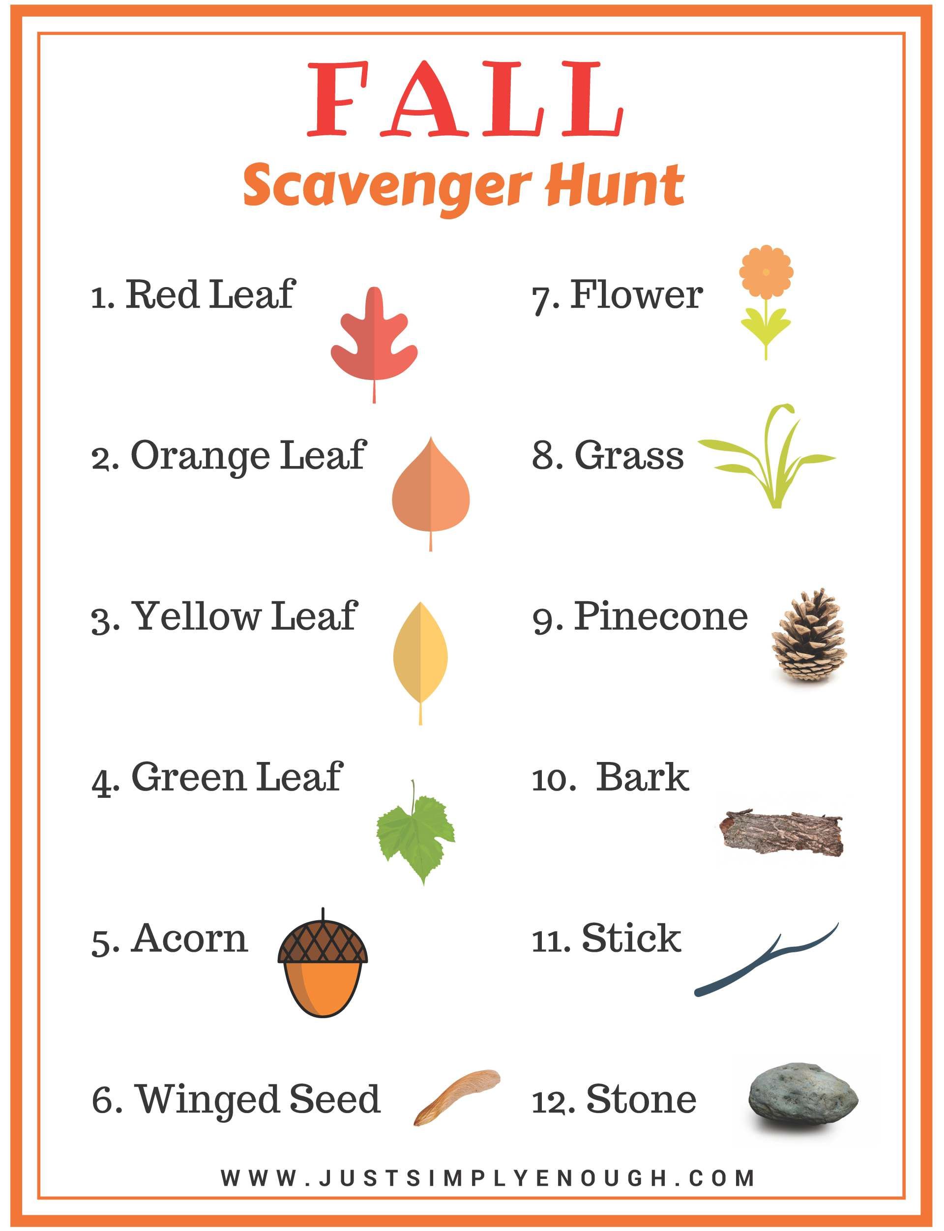 80 Free Nature Scavenger Hunt Printable 88