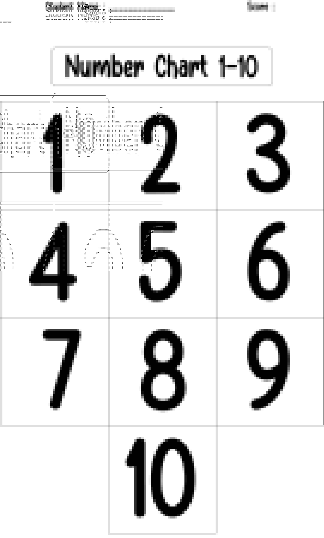 80 Free Printable Numbers 1-10 1