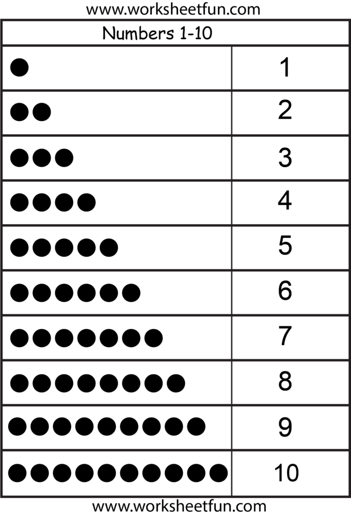 80 Free Printable Numbers 1-10 39