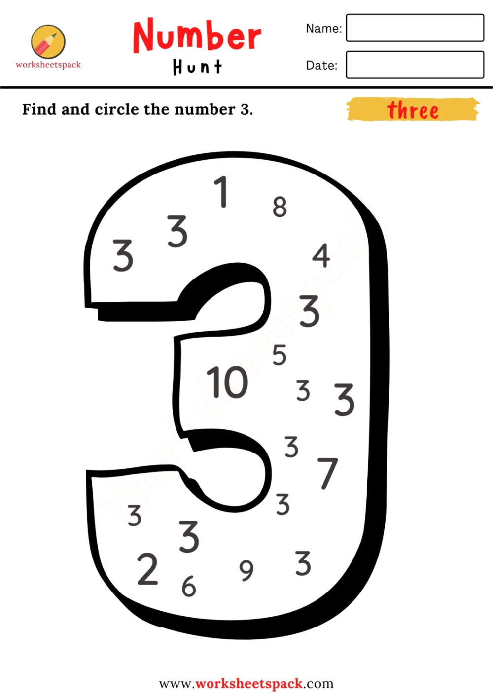 80 Free Printable Numbers 1-10 40