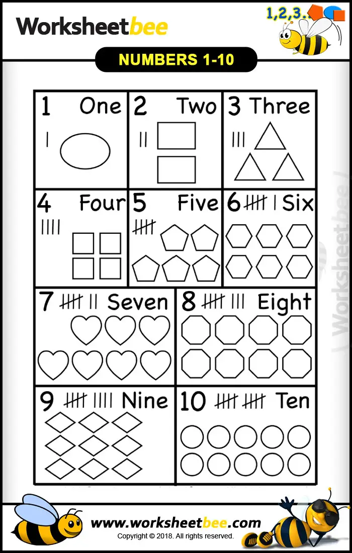 80 Free Printable Numbers 1-10 63
