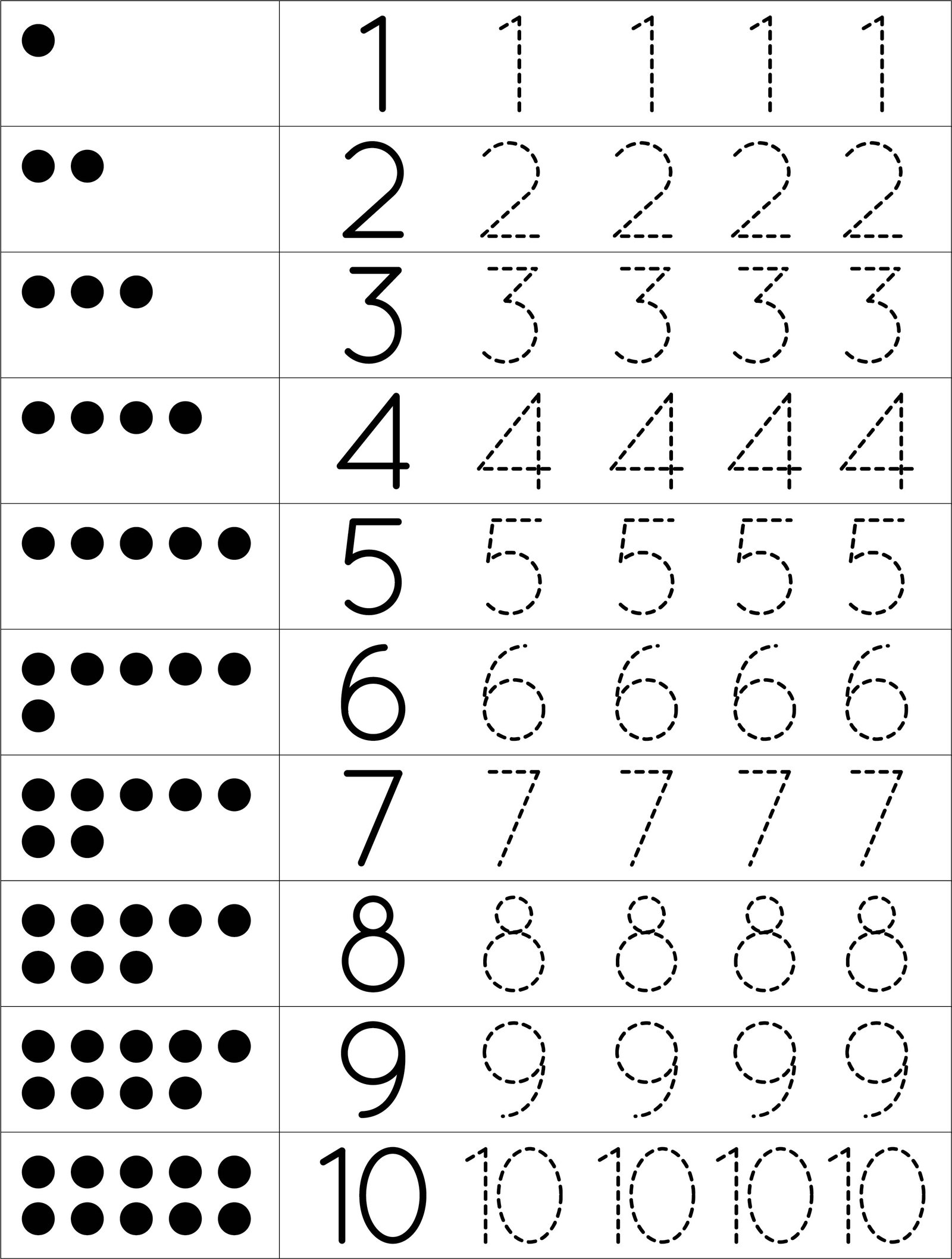 80 Free Printable Numbers 1-10 77