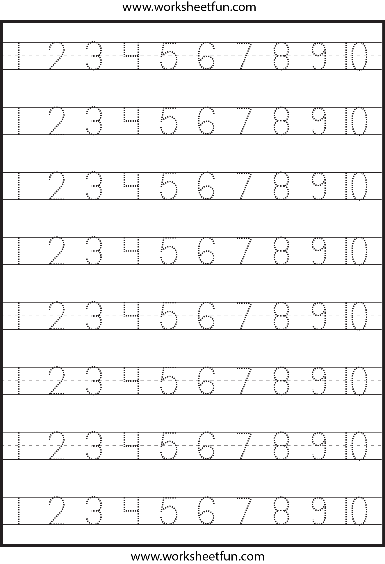 80 Free Printable Numbers 1-10 90