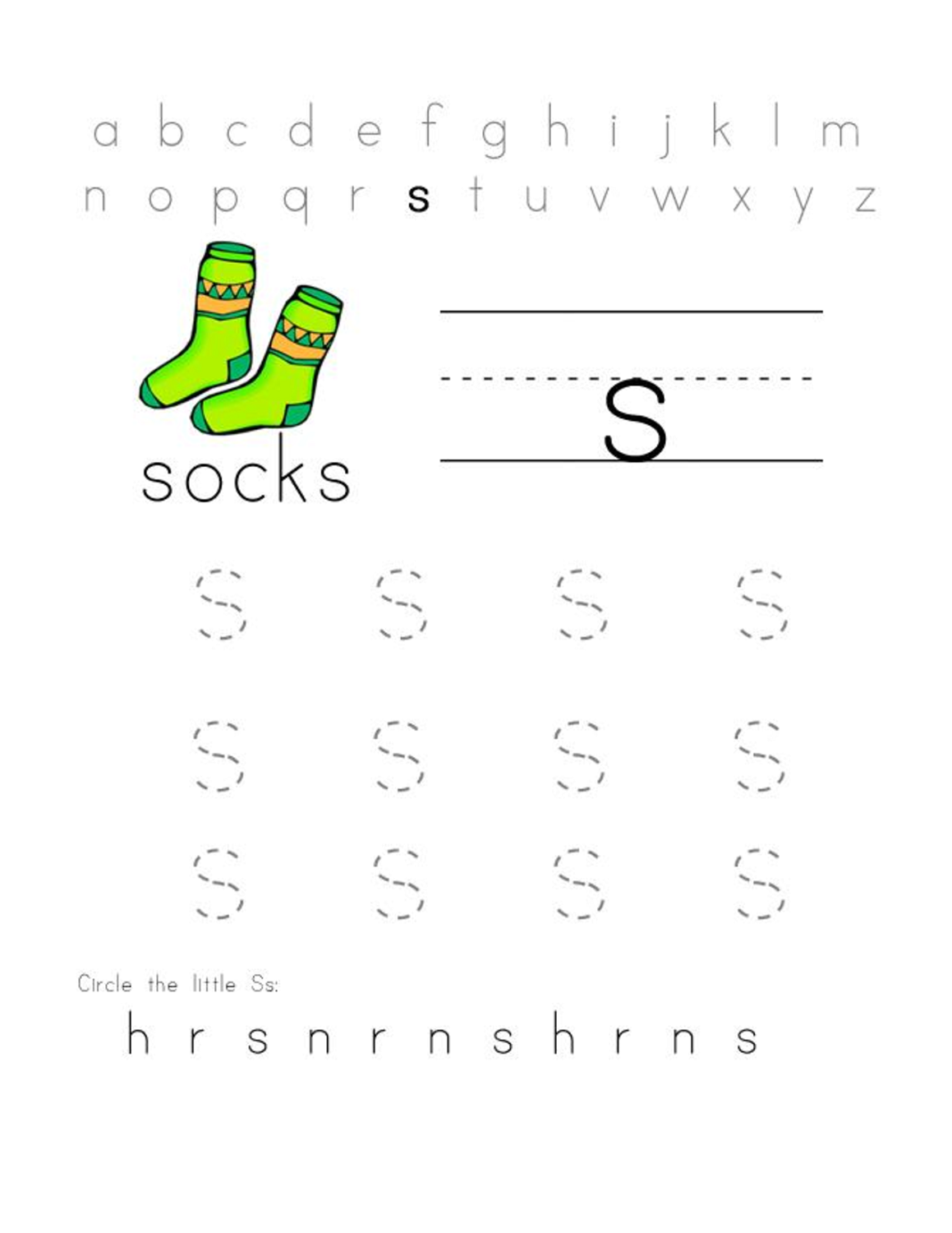 80 Letters S Printable Worksheets 22