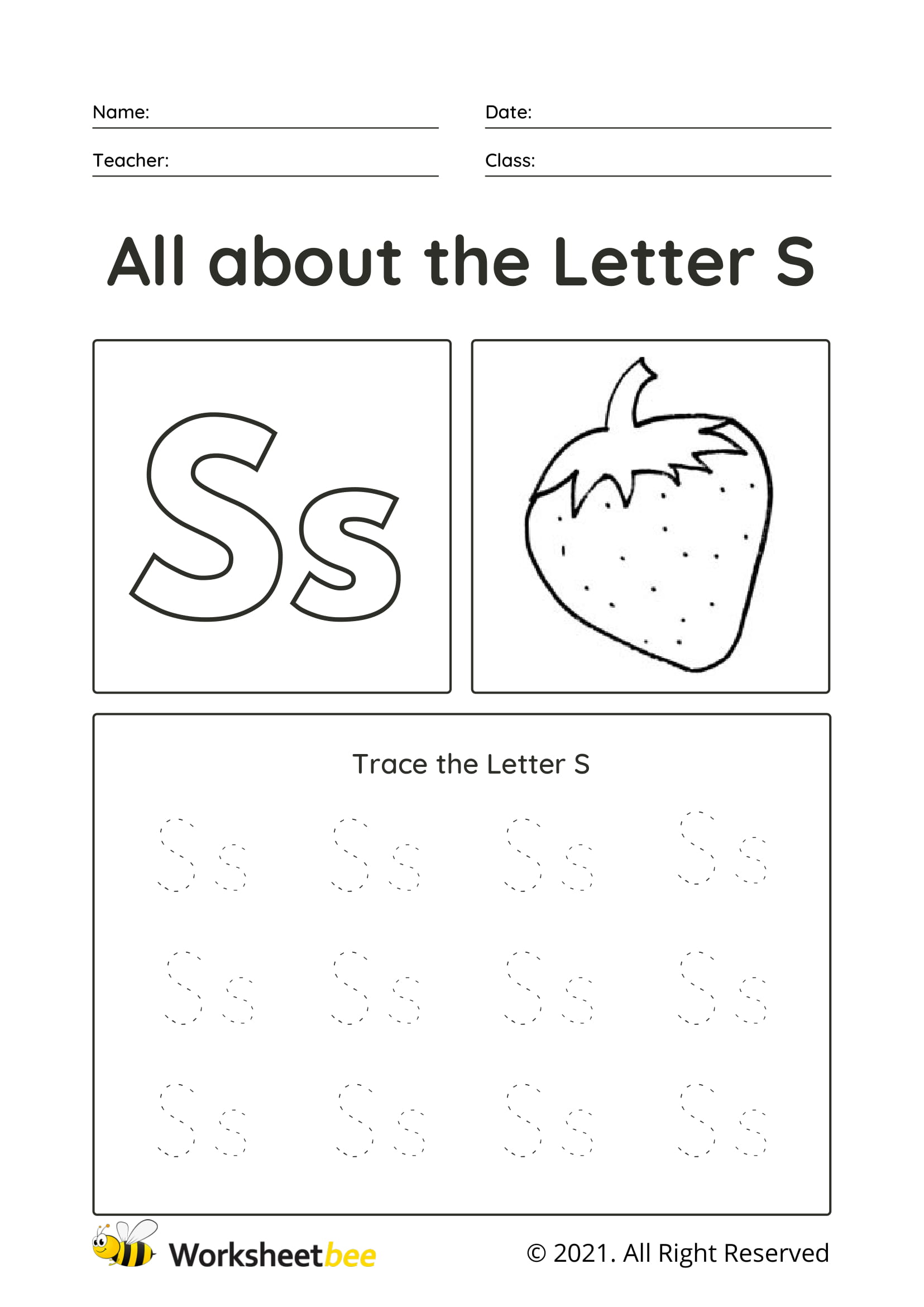 80 Letters S Printable Worksheets 50