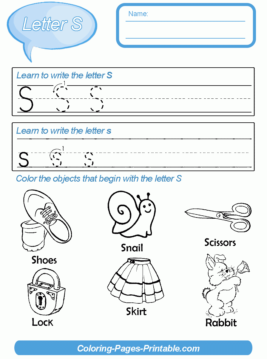 80 Letters S Printable Worksheets 73