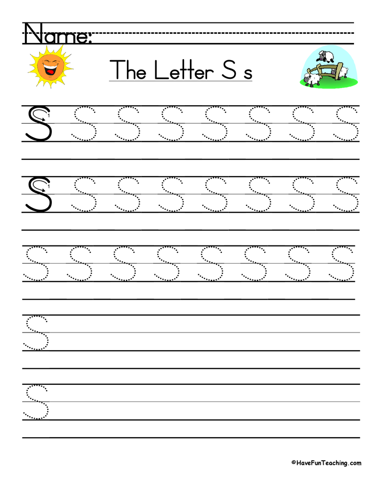 80 Letters S Printable Worksheets 76