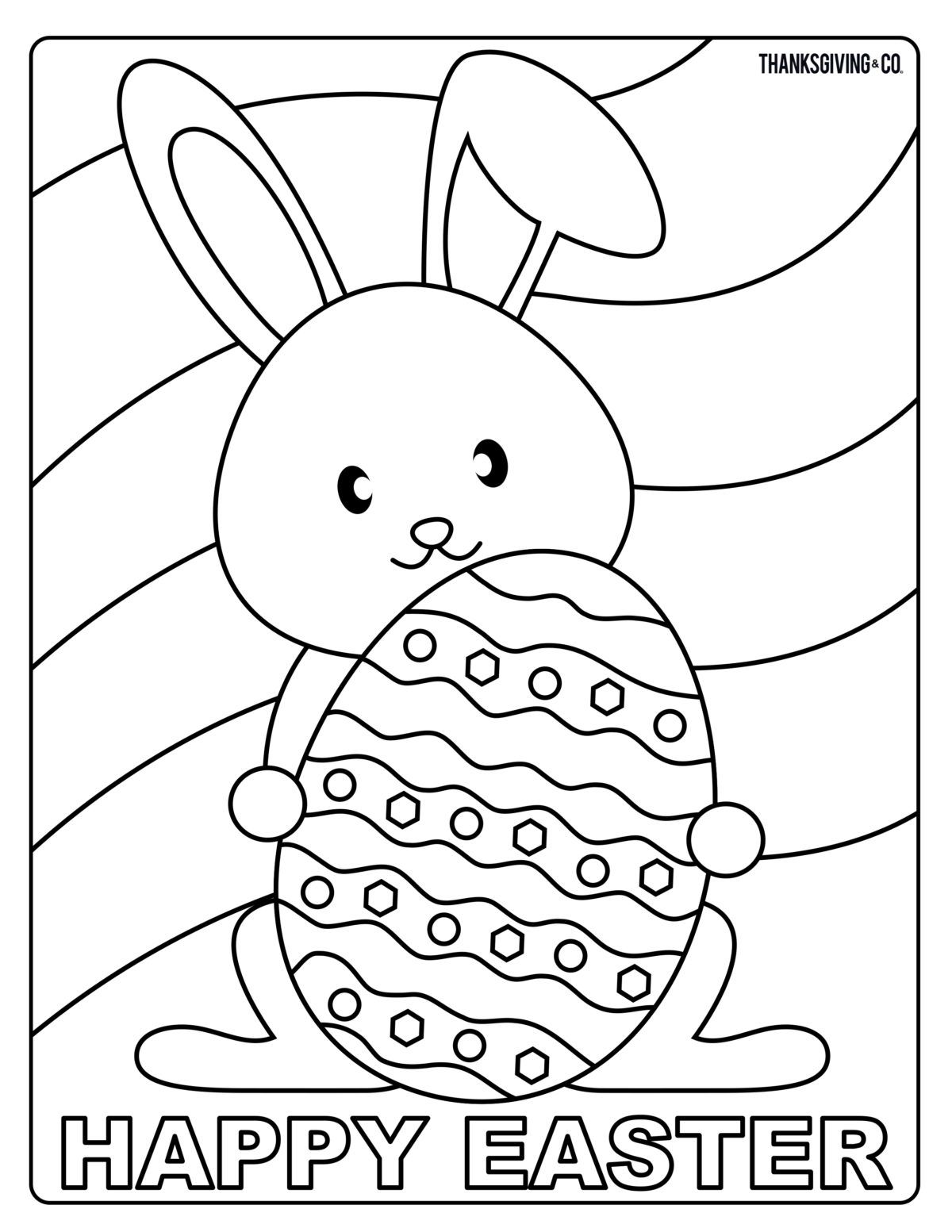 80 Printable Coloring Easter Pictures 21