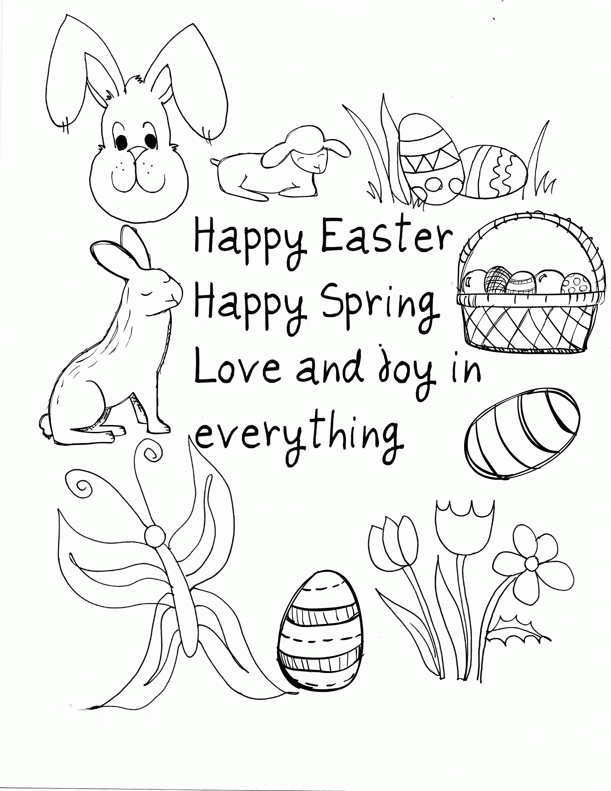 80 Printable Coloring Easter Pictures 5
