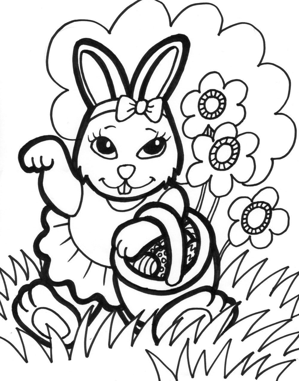80 Printable Coloring Easter Pictures 61