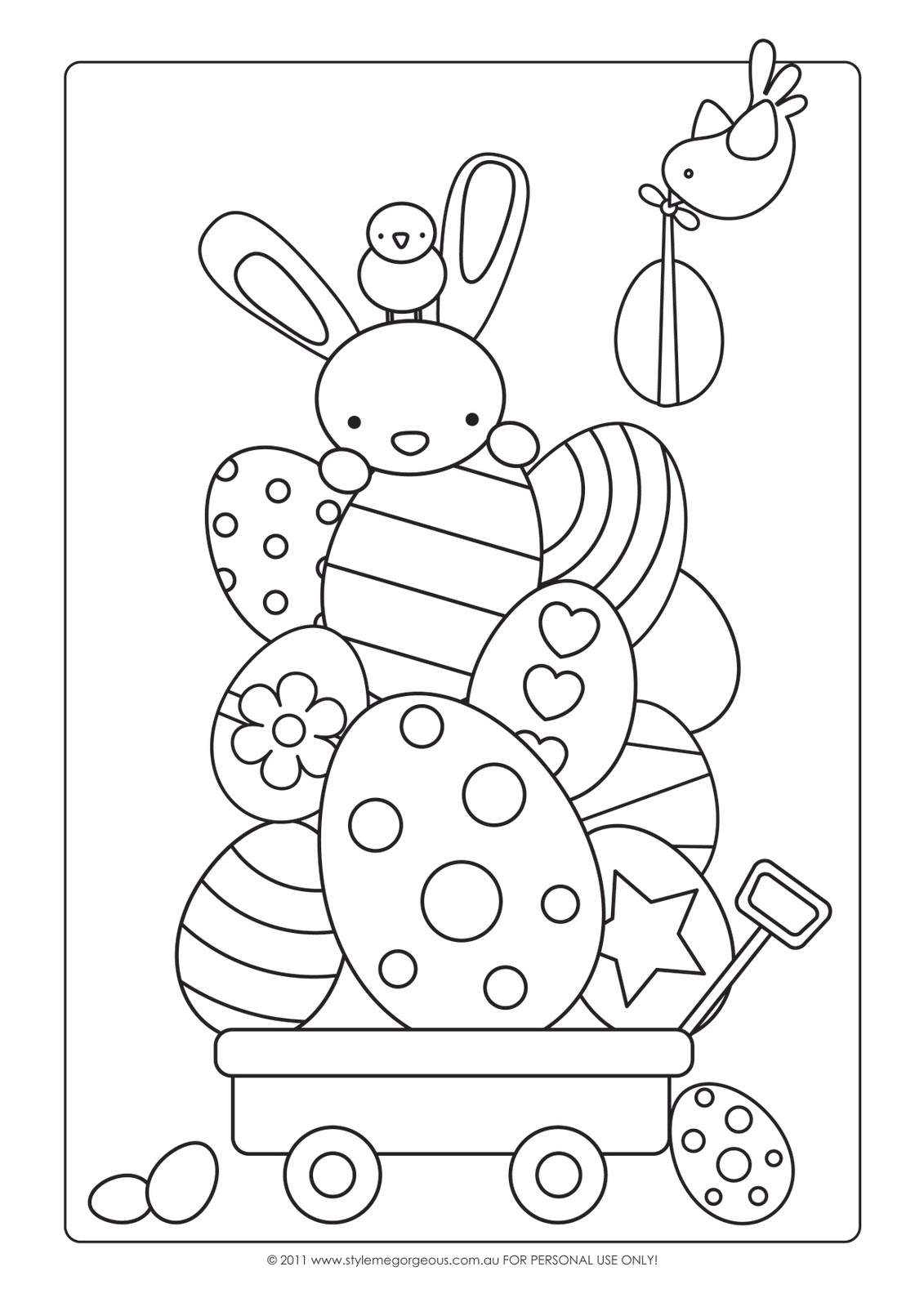 80 Printable Coloring Easter Pictures 9
