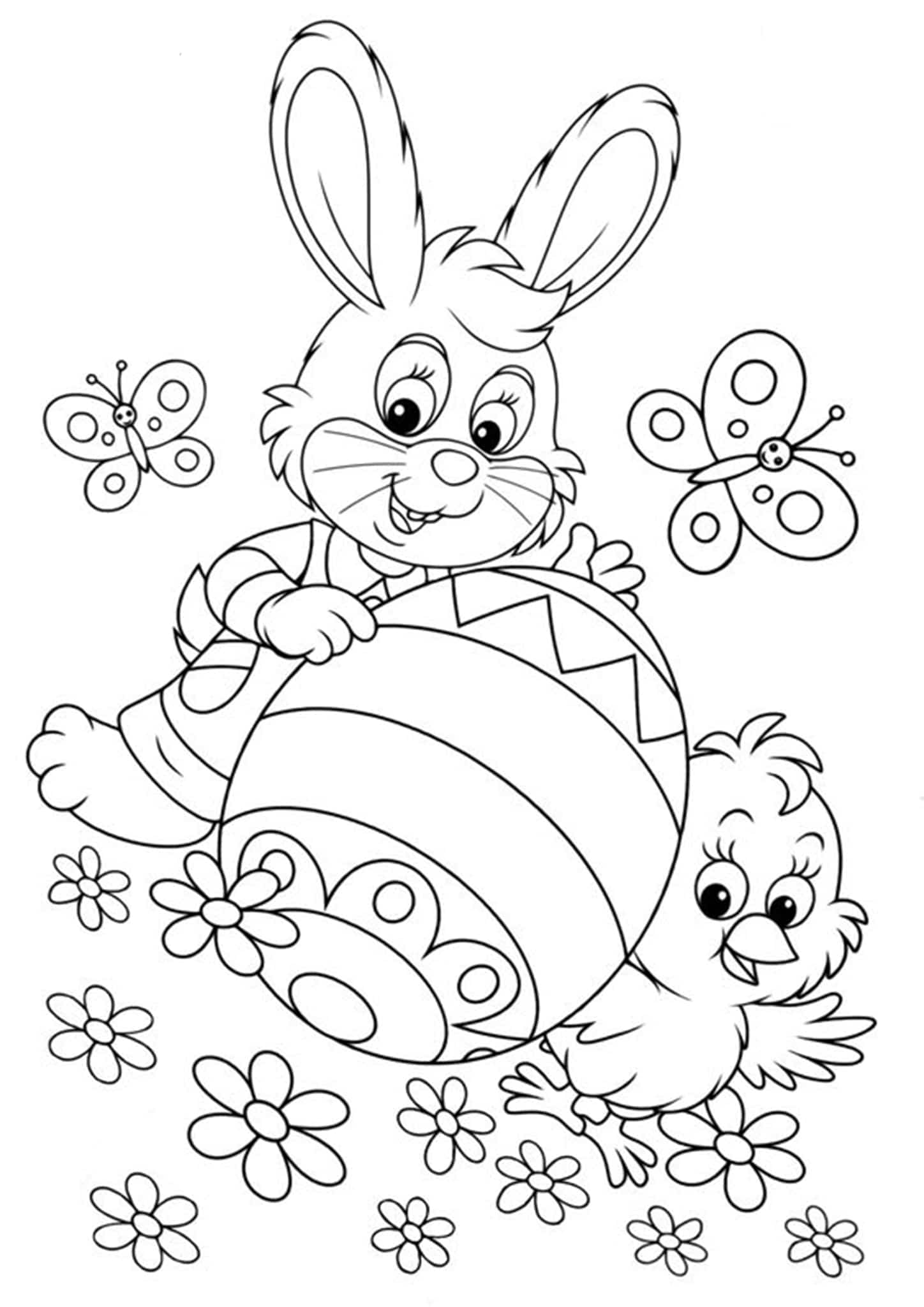 80 Printable Coloring Easter Pictures 93