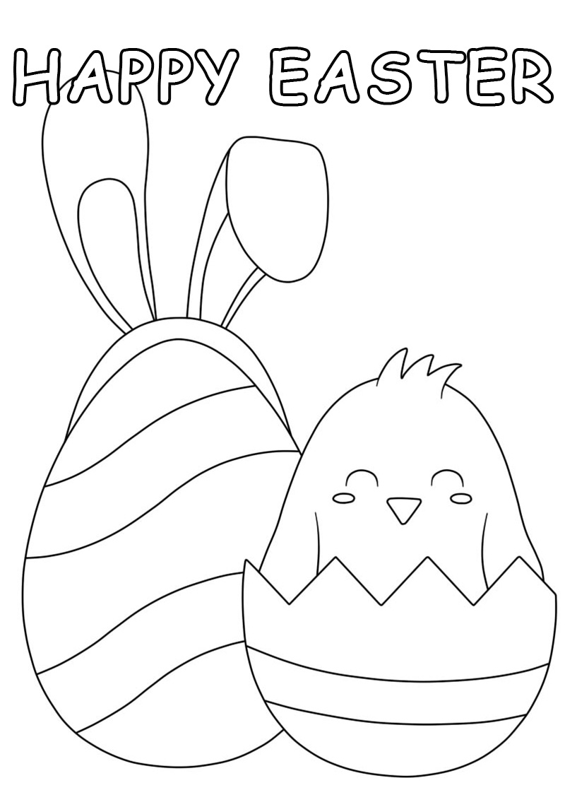 80 Printable Coloring Easter Pictures 94
