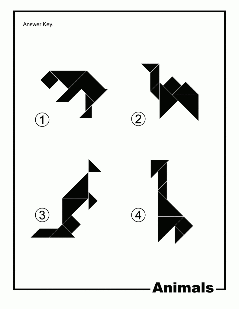 80 Tangram Puzzles Printable Free 13