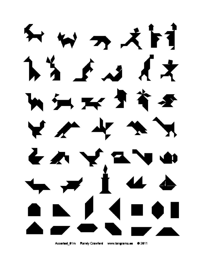 80 Tangram Puzzles Printable Free 15