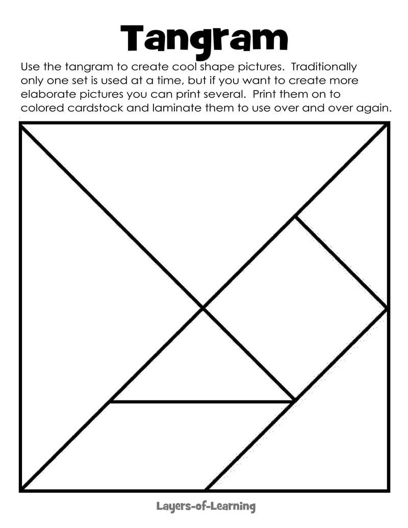 80 Tangram Puzzles Printable Free 39