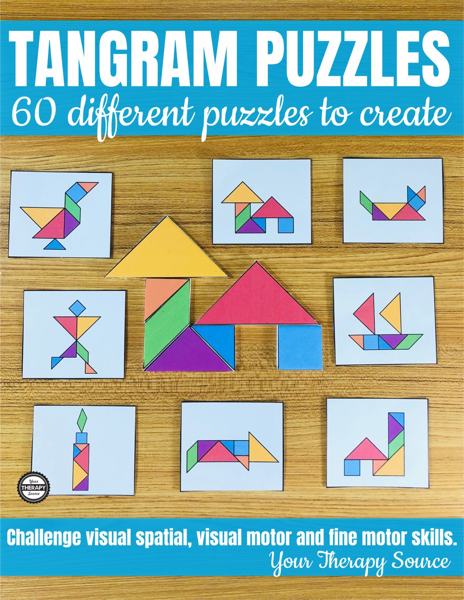 80 Tangram Puzzles Printable Free 48