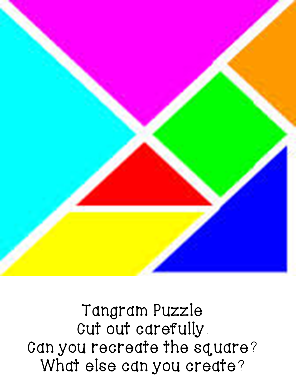 80 Tangram Puzzles Printable Free 64