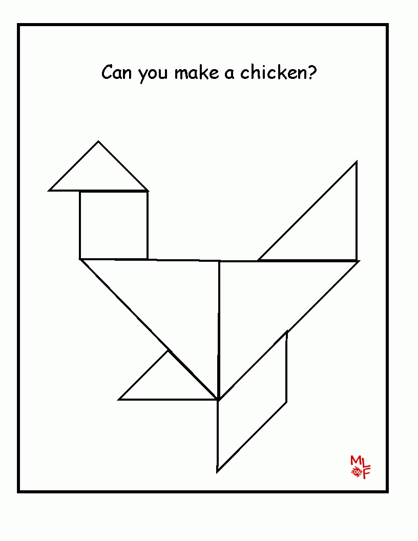 80 Tangram Puzzles Printable Free 78