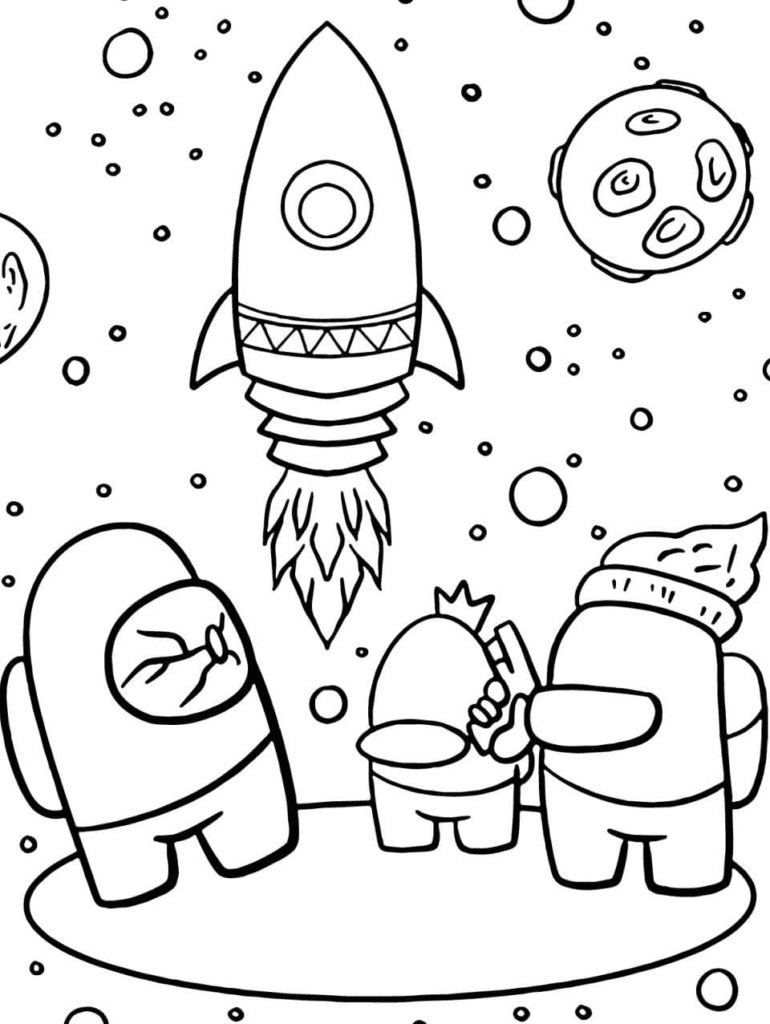90 Among Us Printable Coloring Pages 12
