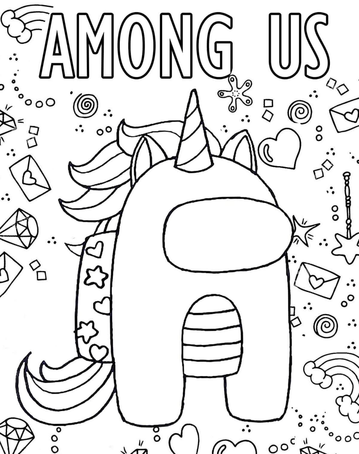 90 Among Us Printable Coloring Pages 3
