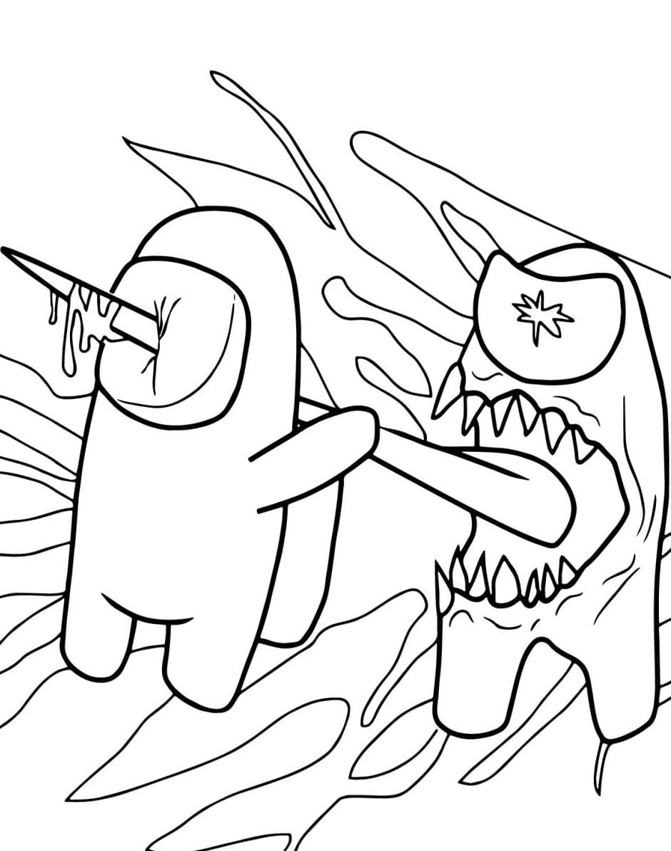 90 Among Us Printable Coloring Pages 30