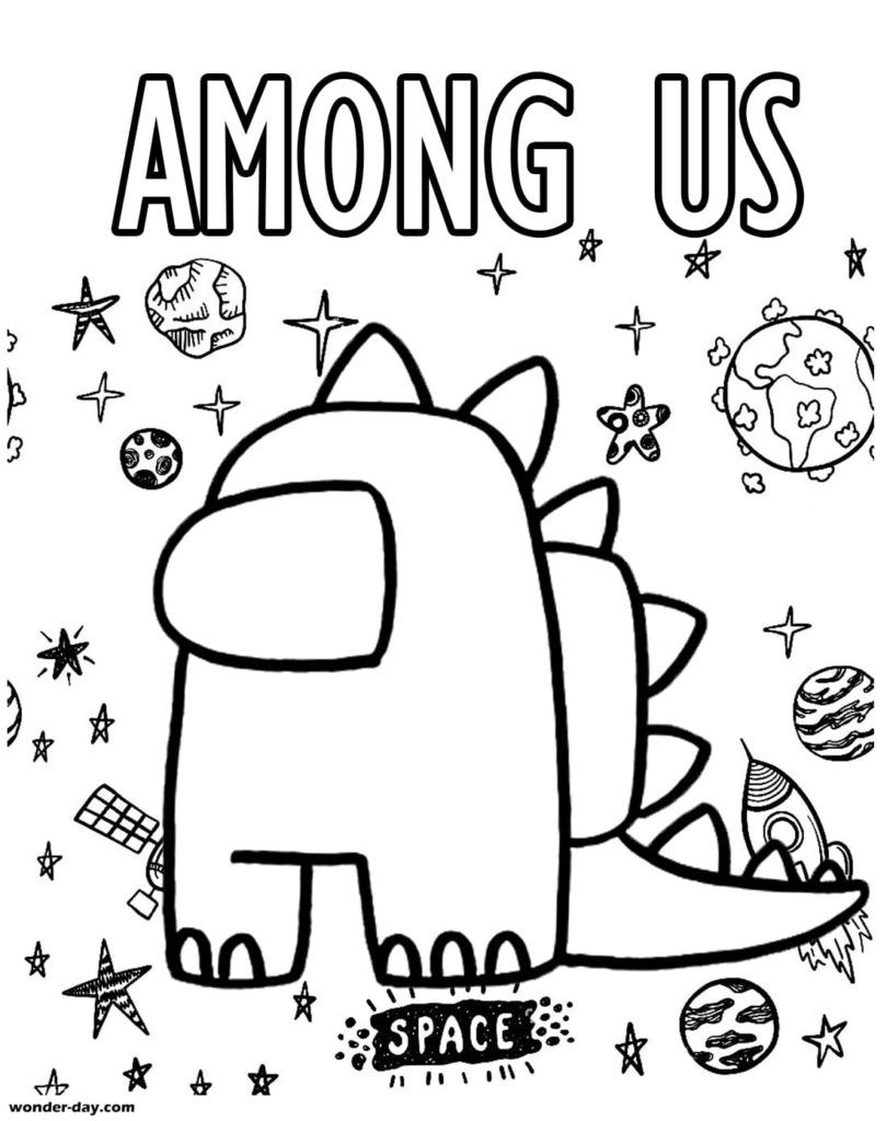 90 Among Us Printable Coloring Pages 38