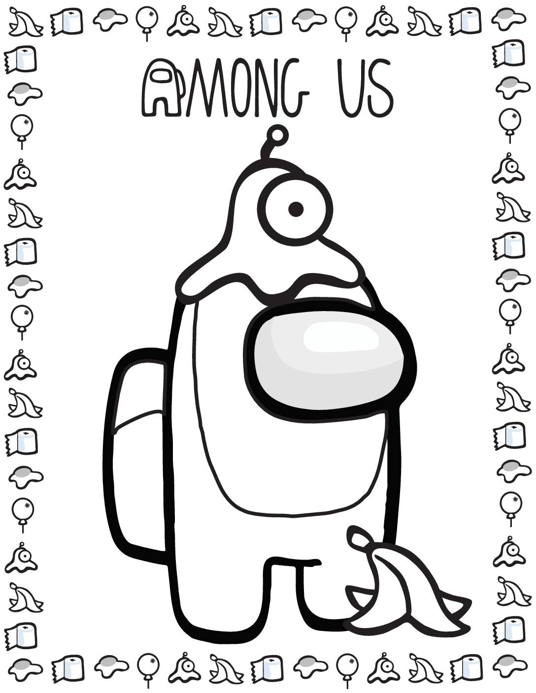 90 Among Us Printable Coloring Pages 54