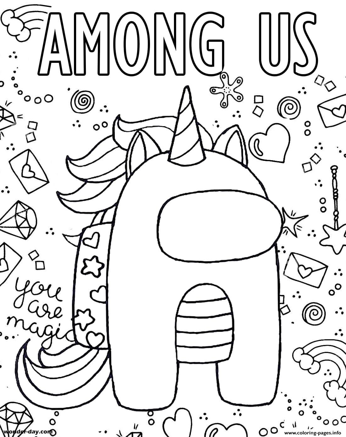 90 Among Us Printable Coloring Pages 61