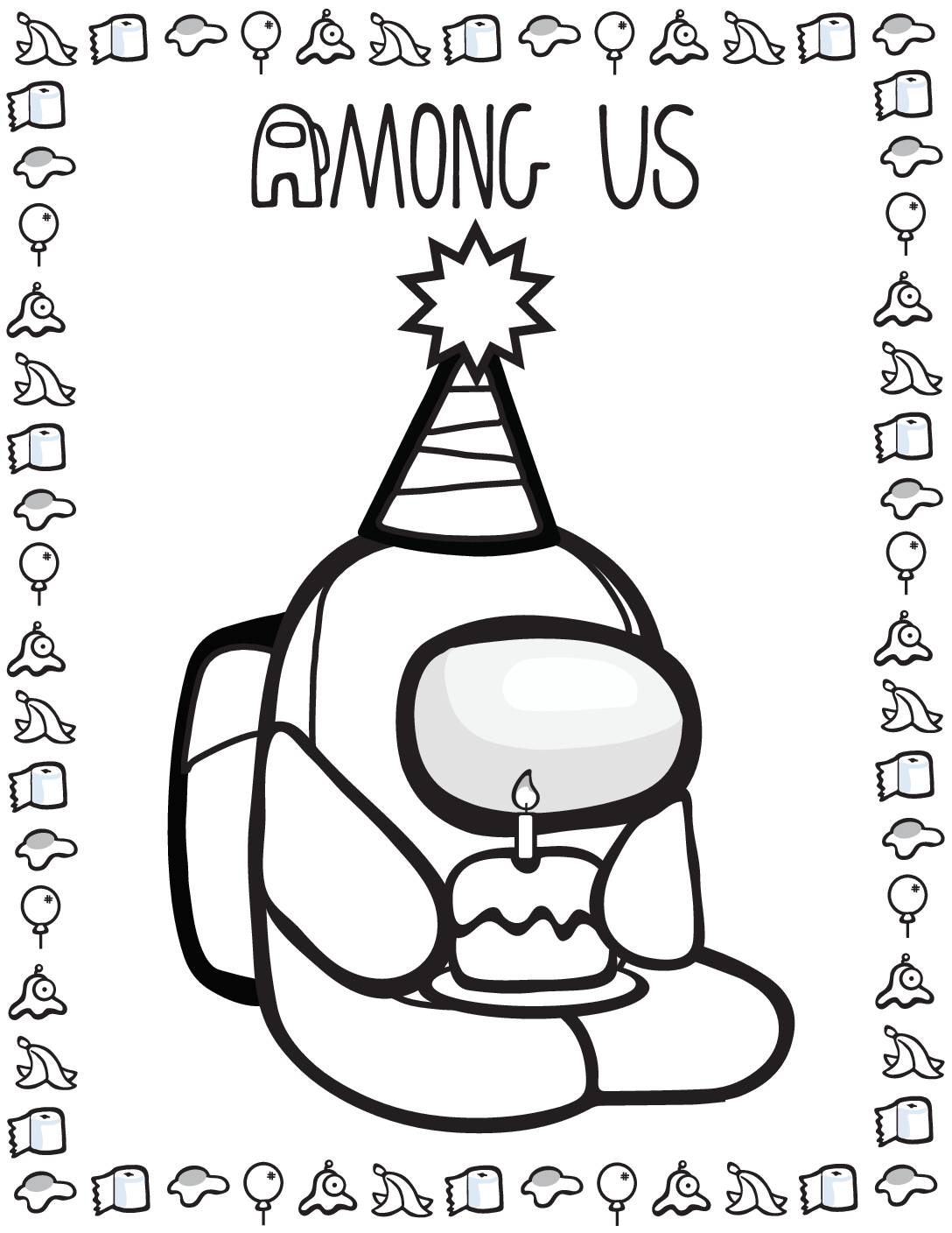 90 Among Us Printable Coloring Pages 83