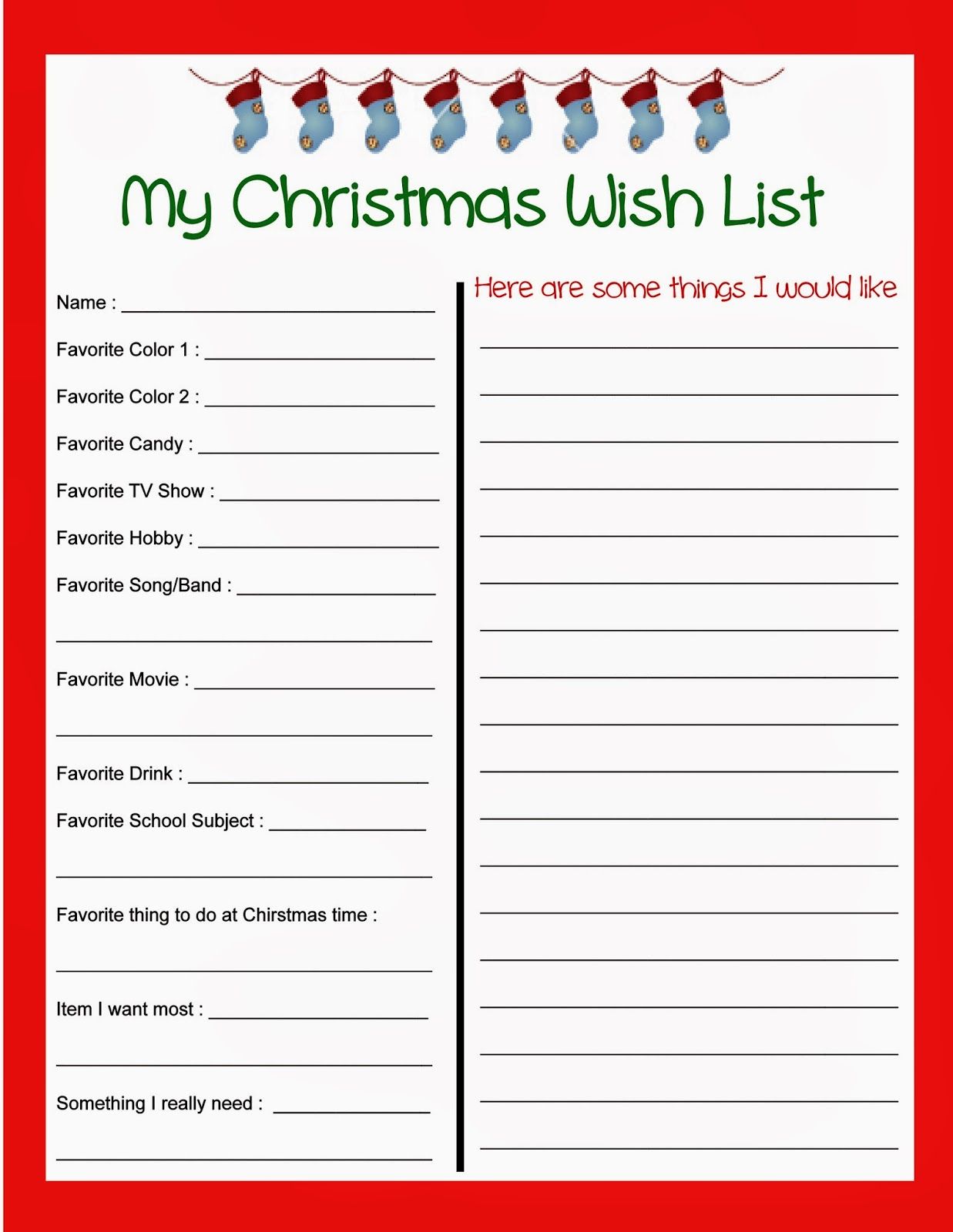 90 Christmas List Free Printable 18