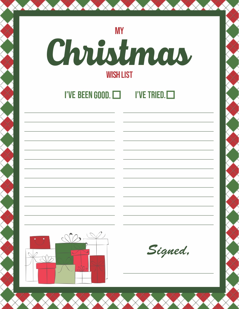 90 Christmas List Free Printable 2