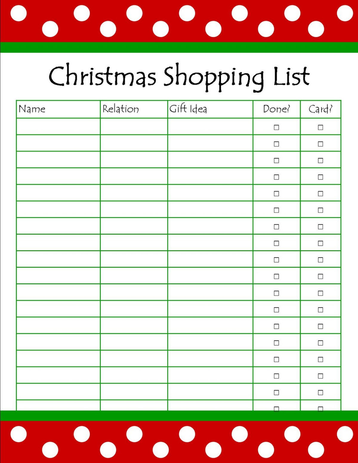 90 Christmas List Free Printable 20