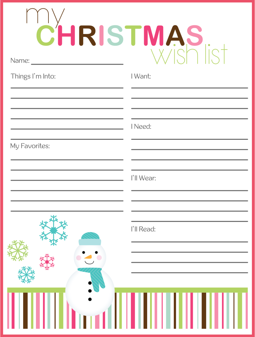 90 Christmas List Free Printable 30