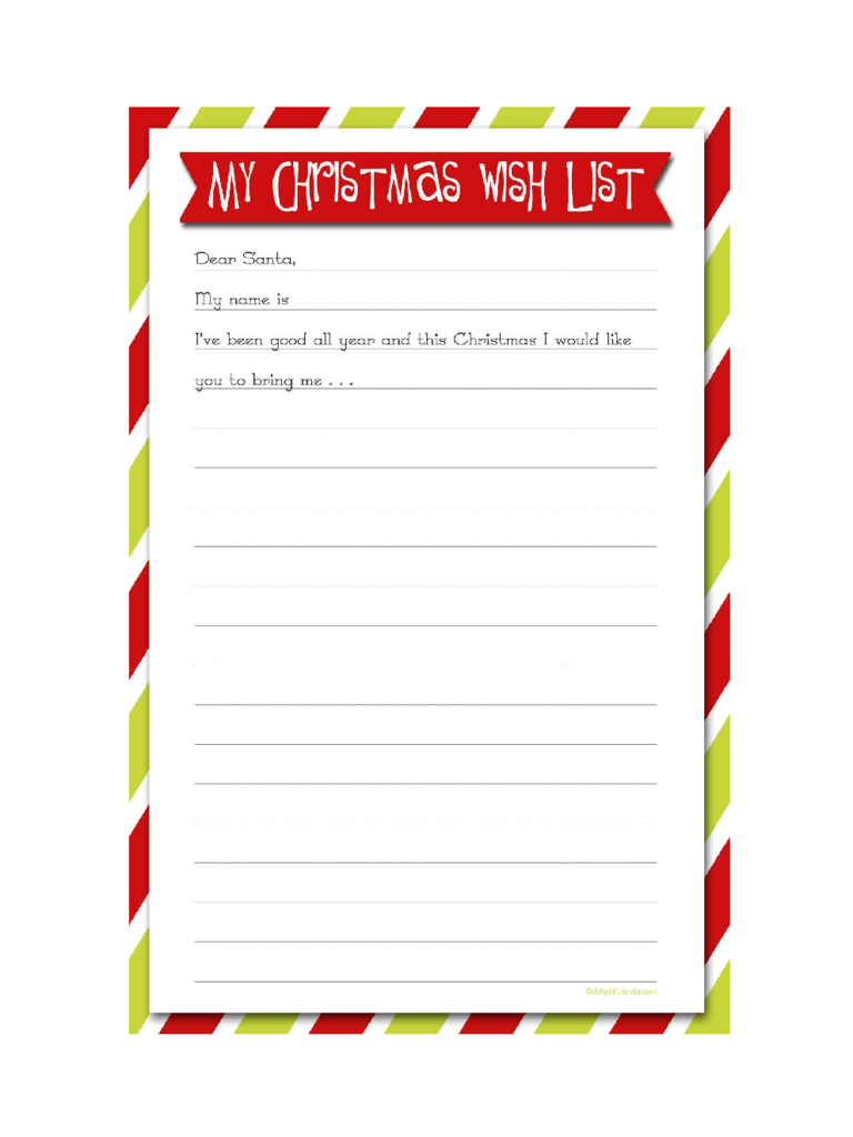 90 Christmas List Free Printable 34