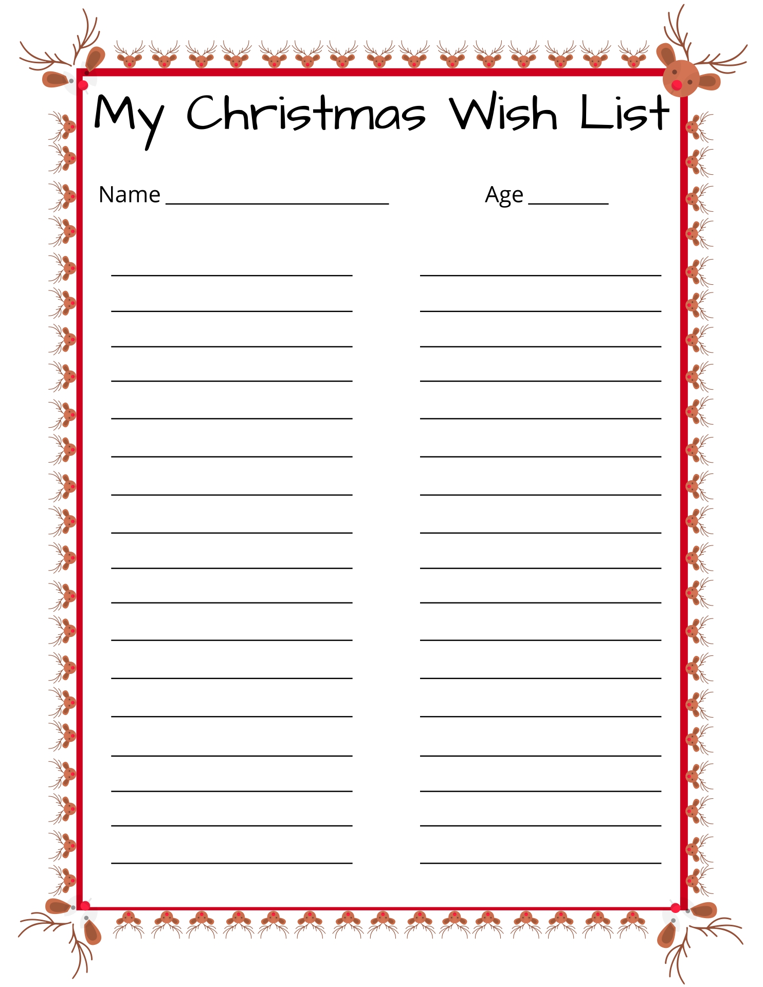 90 Christmas List Free Printable 40