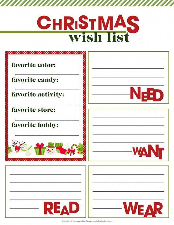 90 Christmas List Free Printable 48