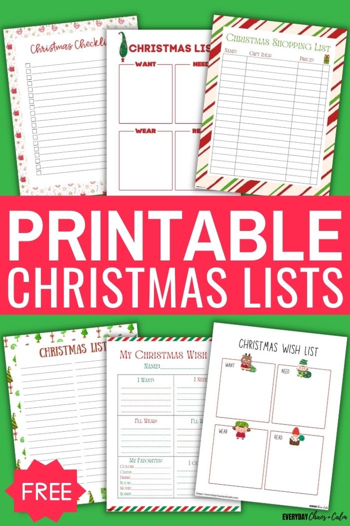 90 Christmas List Free Printable 5