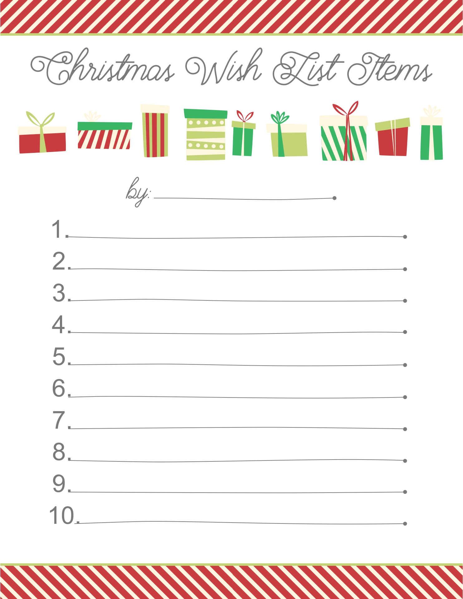 90 Christmas List Free Printable 50