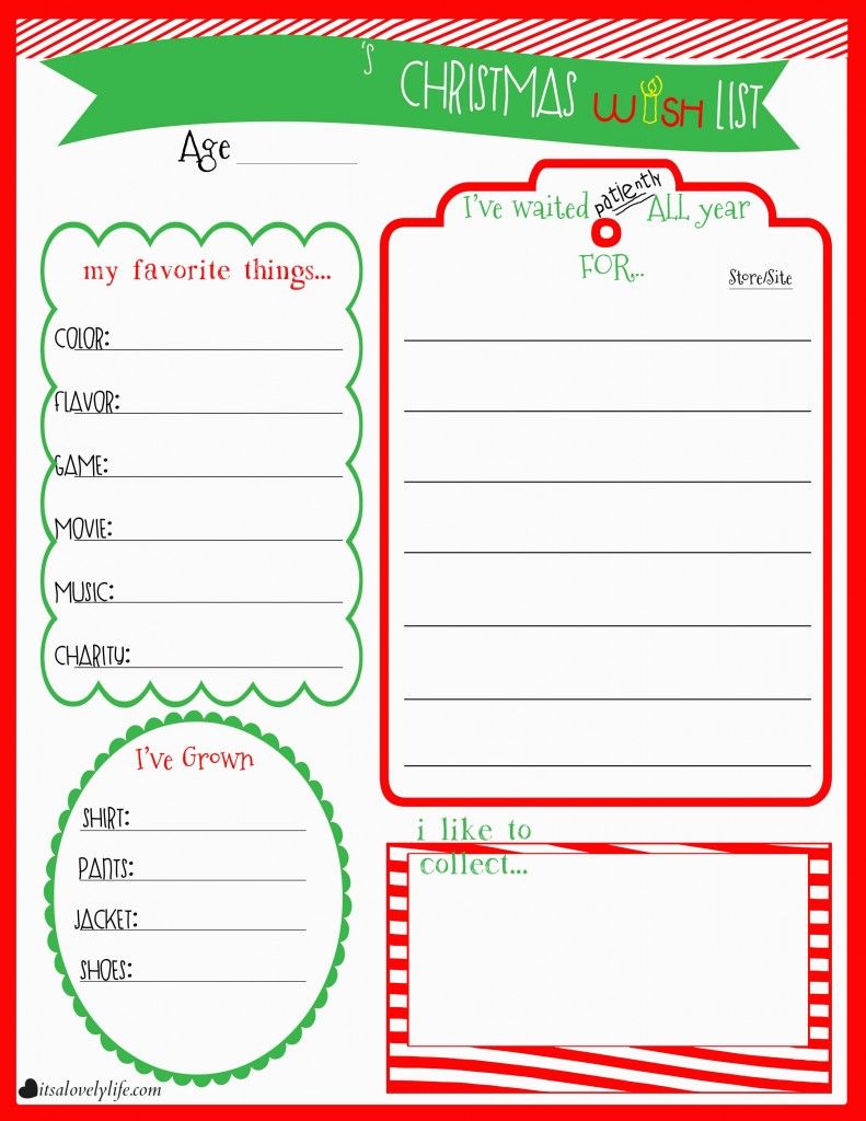 90 Christmas List Free Printable 51